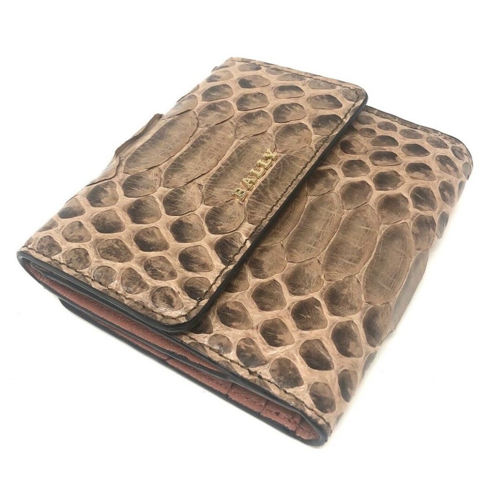 Bally Women's Python Snake Skin Bifold Wallet - Picture 4 of 8
